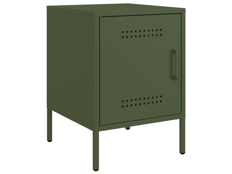  Table de chevet - cabinet de chevet - table de nuit vert olive 36x39x50,5 cm acier  - Conforama A