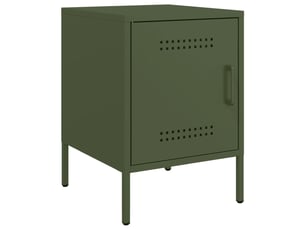 Table de chevet - cabinet de chevet - table de nuit vert olive 36x39x50,5 cm acier