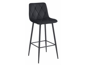 tabouret de bar <strong>SANS MARQUE</strong> - noir hauteur d'assise 76 cm vendu Par paire