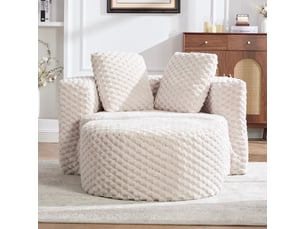 Fauteuil fixe <strong>STILVORA</strong> <strong></strong> Tissu beige vendu A l'unité