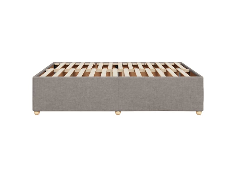  Lit double- lit adulte -  cadre de lit sans matelas taupe 160x200 cm tissu  - Conforama D