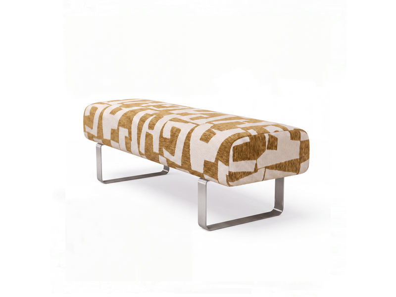  Banc en tissu texturé à motifs moutarde noxx B1TTMMT - Conforama C