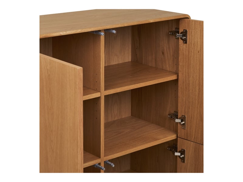 Bona-buffet haut 4 portes vintage chêne naturel 100x140 cm  - Conforama E