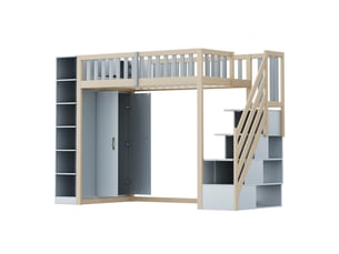 Lit mezzanine 90x200 cm <strong></strong>  <strong></strong> coloris bicolore