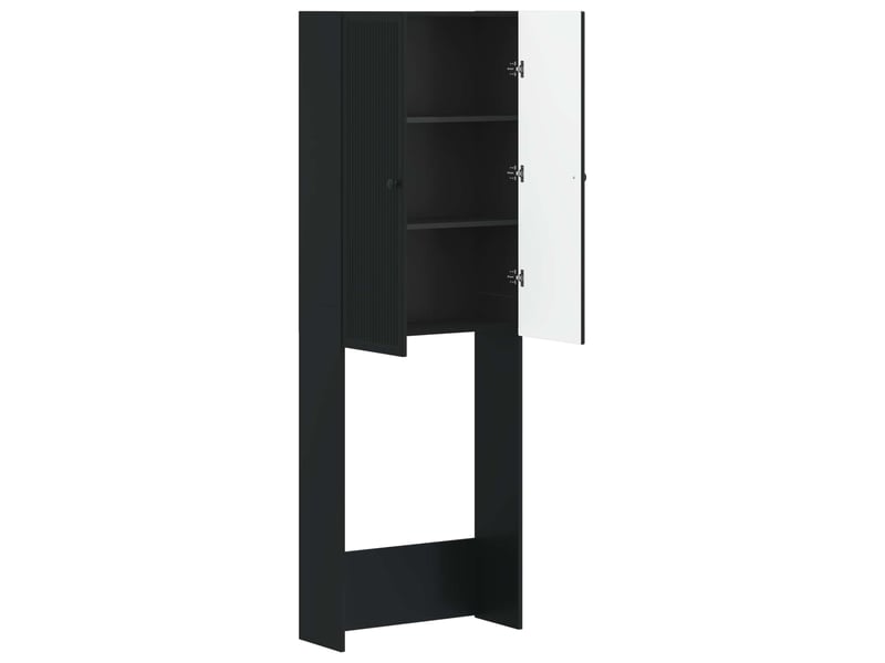 Armoire de toilette, meuble de toilette ede noir 66x25.5x190 cm - Conforama D