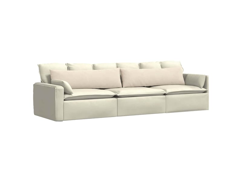 Lot de 2 coussins de canapé, coussins décoratifs tissu beige 145 x 40 cm cf58751 - Conforama C