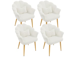 Fauteuil fixe   Polyester blanc vendu Par 4