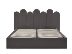 Lit coffre 140x190 cm BOBOCHIC  BADJA coloris gris