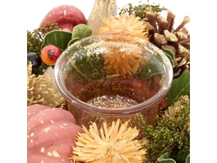 Photophore automne en verre pour bougie chauffe-plat