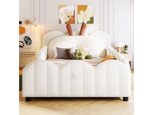 Lit simple 90x200 cm <strong></strong>  <strong></strong> coloris beige