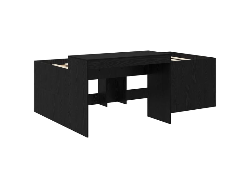  Lit haut pour enfants - lit jeune avec bureau noir 80 x 200 cm  - Conforama C