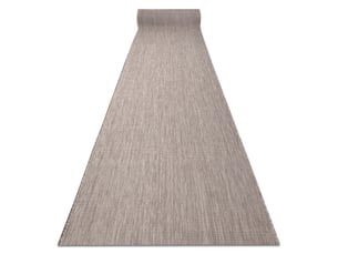 Le tapis de couloir sizal sion mélange tissé à plat beige 80cm 80x740 cm