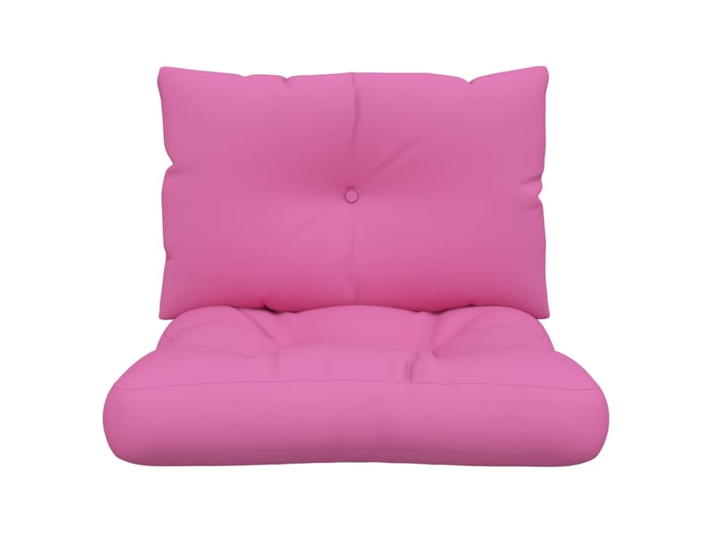  Lot de 2 coussins de palette, coussins de canapé rose tissu oxford cf59599  - Conforama D