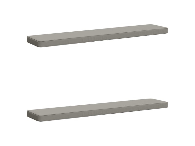 Lot de 2 coussins de banc, coussins d'assise vught 100 % polyester gris cf58483  - Conforama A