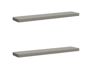 Lot de 2 coussins de banc, coussins d'assise vught 100 % polyester gris cf58483