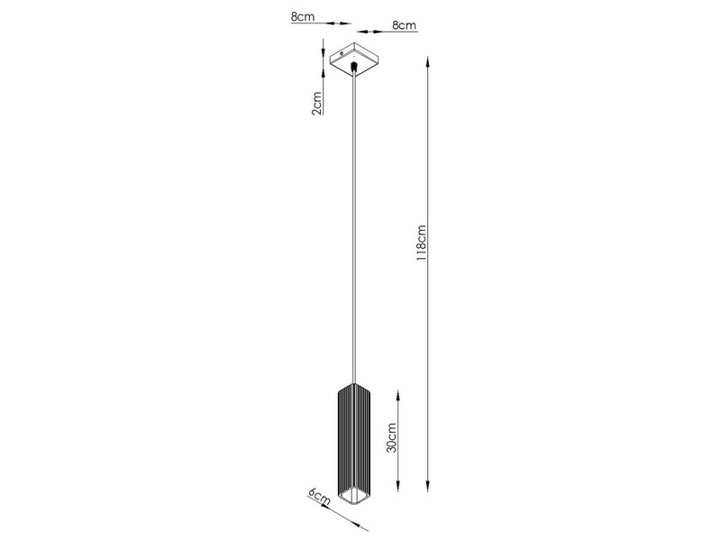  Suspension rayo 1 vert olive aluminium moderne 118x8x8cm SL.3183 - Conforama E