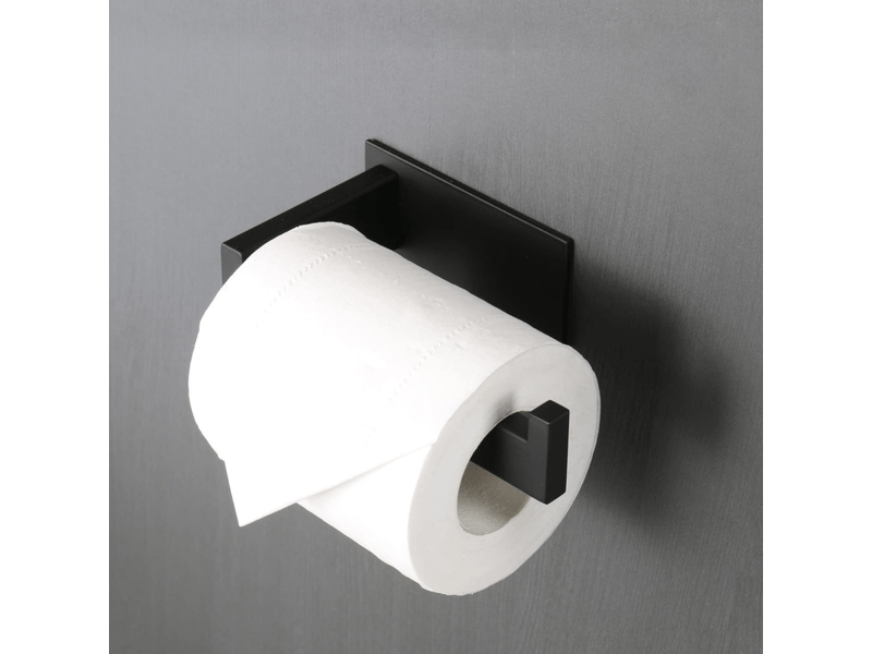  Porte-papier toilette auto-adhésif, porte-papier toilette en acier inoxydable, sans perçage (1 pièce, noir)  - Conforama B