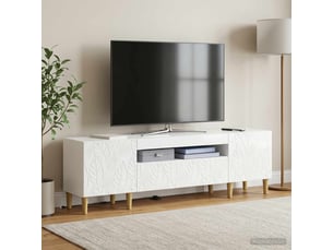 Meuble tv coloris blanc 1 cm <strong></strong> <strong></strong>