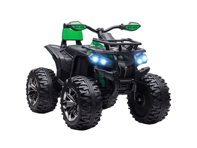 Quad électrique pour enfants, avec lumières et musique, vitesse de 3 à 8 kmh, pour les 3 à 5 ans, vert - Conforama A