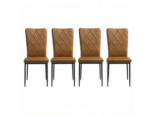 Chaises à haut dossier élégantes – salle d'attente, cuisine et salon – lot de 4 chaises de réception