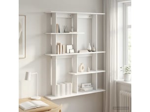 Étagère murale, étagère suspendue blanc 102 x 20 x 130 cm bois d'ingénierie cf42027
