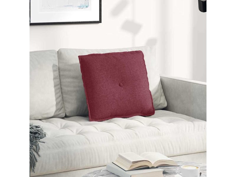  Coussin de dos, coussin de dossier bordeaux 50 x 19 x 45 cm tissu cf54599  - Conforama B