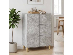 Buffet - bahut - meuble de rangement gris béton 66 x 34,5 x 90 cm bois d'ingénierie