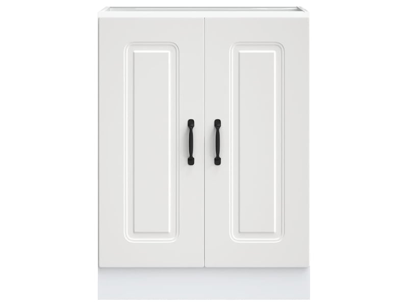 Meuble de cuisine, meuble bas pour évier kalmar blanc 60x46x81,5cm bois ingénierie  - Conforama D