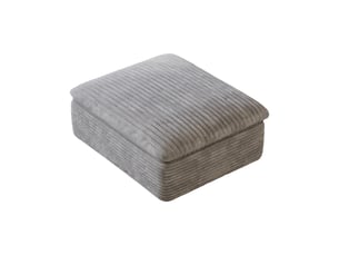 Pouf gris modulable en mousse sans cadre tissu coton doux siège de salon confortable