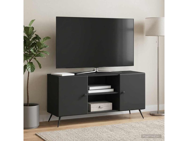  Meuble tv - banc tv - meuble de rangement 102 x 34,5 x 50 cm noir bois d'ingénierie  - Conforama D