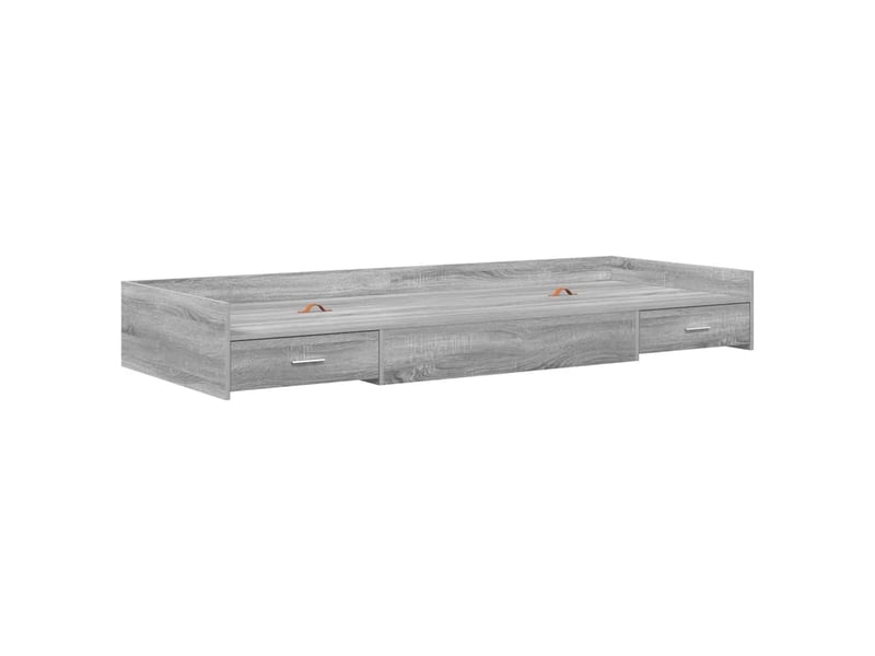 Lit simple- lit adulte - cadre de lit gris sonoma 80 x 200 cm bois d'ingénierie - Conforama C