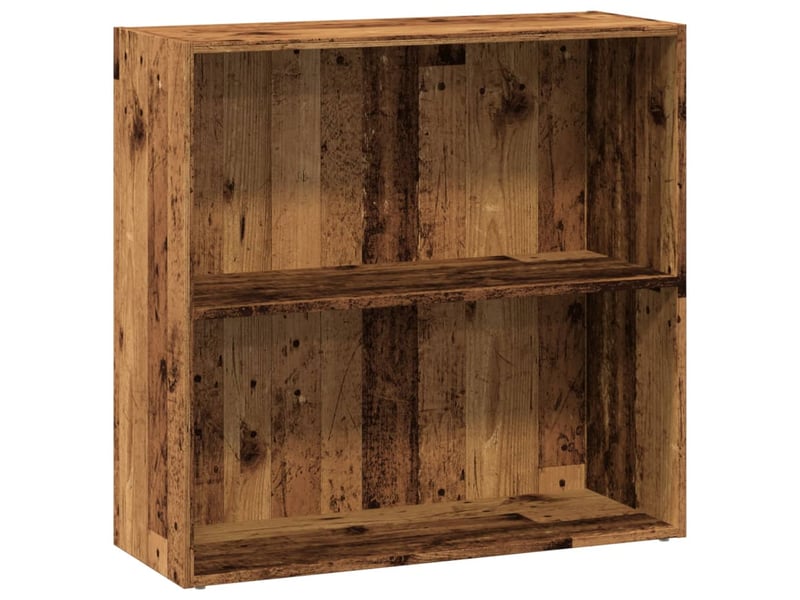  Bibliothèque, meuble de rangement salon vieux bois 80x30x77 cm bois d'ingénierie  - Conforama A