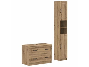 Ensemble de 2 meubles de salle de bain utrecht chêne artisanal cf63204