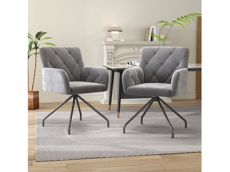  Canapé droit 2 pl 178x86x70 cm, assise généreuse, sans montage, meuble salon et meuble bureau, revêtement velours côtelé gris  - Conforama E