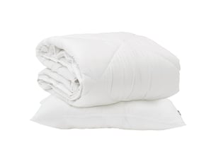 Couette avec oreiller 2 pièces - duvet blanc microfibre