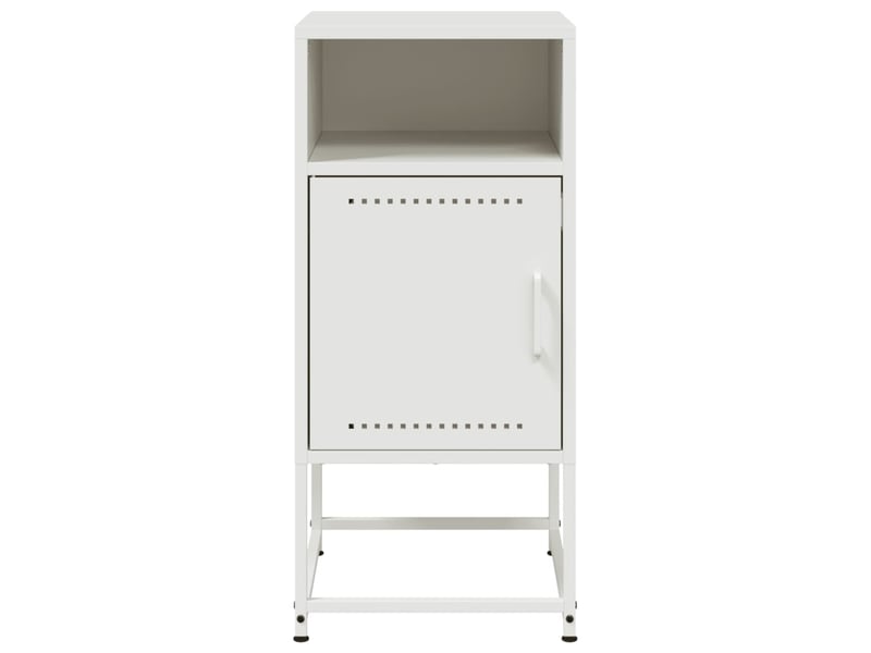  Lot de 2 tables de chevet - cabinet de chevet - table de nuit blanc 36x39x78 cm acier  - Conforama E