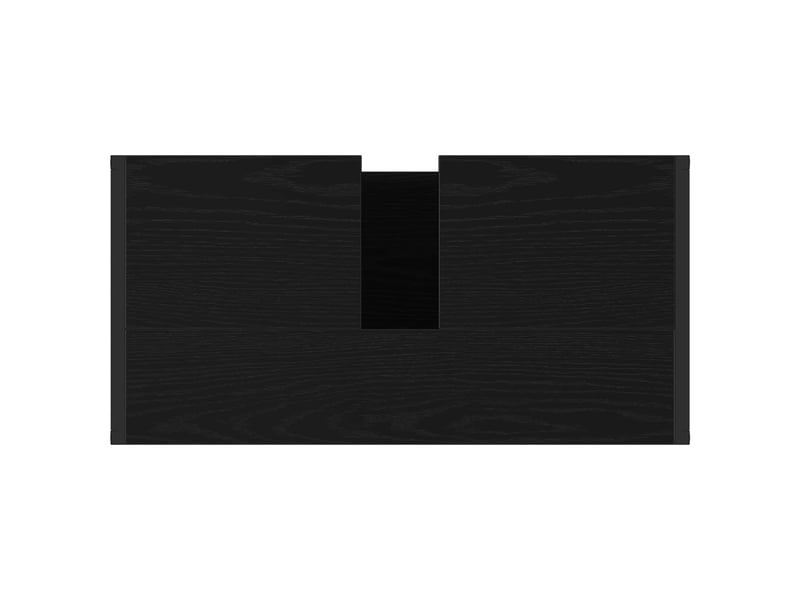  Ensemble de mobilier de salle de bain 4 pièces chêne noir cf64548  - Conforama E