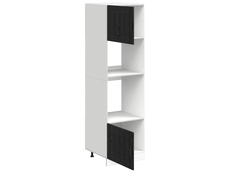  Armoire de cuisine, armoire de four porto chêne noir 60x57x207cm  - Conforama D