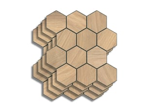 Crédence adhésive murale 3d  - effet carrelage hexagonal 4 pièces 25x25 cm