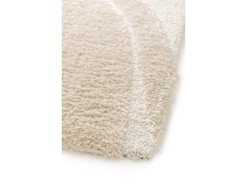  Tapis shaggy doux à relief graphique beige 160x230  - Conforama C