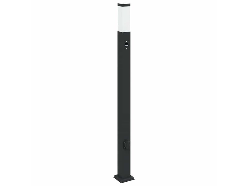 Lot de 3 borne lumineuse avec détecteur et prise 110 cm noir ip44 - Conforama D
