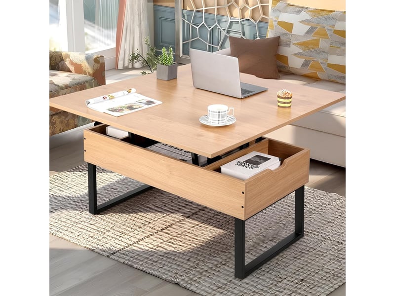  Table basse extensible à plateau relevable (bois)  - Conforama B