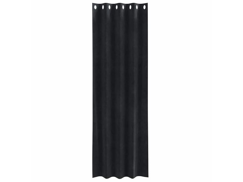  Lot de 2 rideaux, rideaux de fenêtre noir 140 x 260 cm velours cf44102  - Conforama D