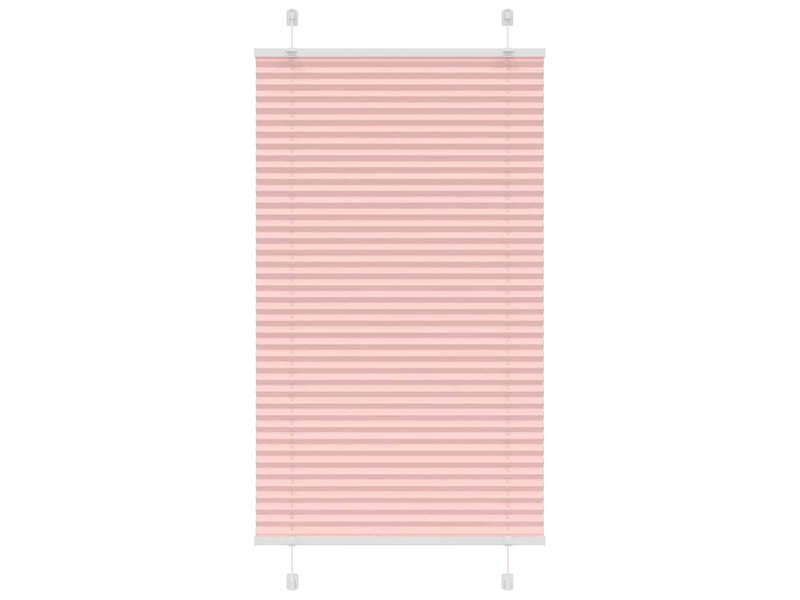 Store plissé, store de fenêtre rose 80x150 cm largeur du tissu 79,4 cm polyester cf47007 - Conforama B