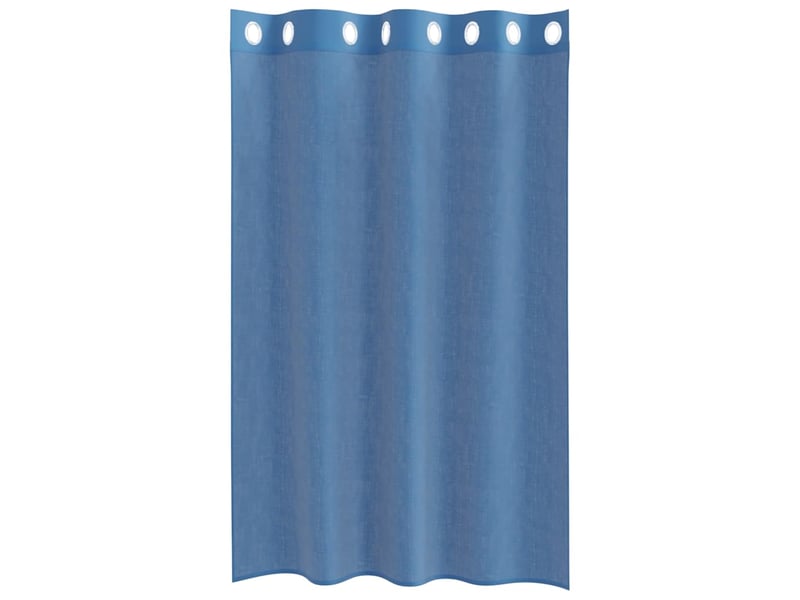  Lot de 2 rideaux en voile, voilages avec œillets bleu royal cf44350  - Conforama D