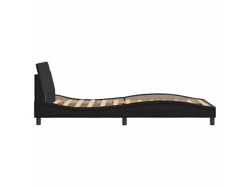  Lit simple- lit adulte -  cadre de lit dover noir 100x200 cm similicuir  - Conforama D