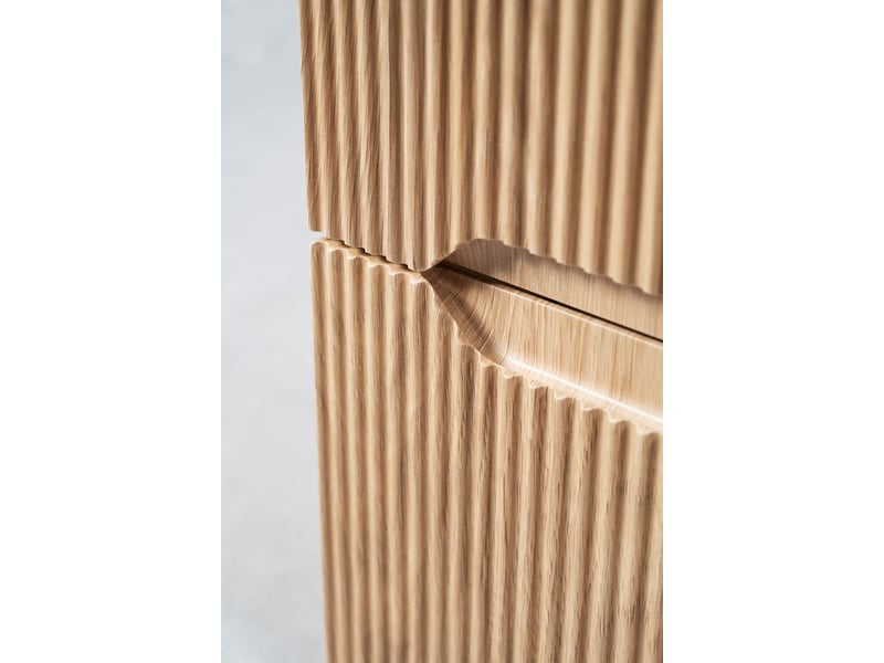  Ensemble double meuble sous vasque avec plan et colonne novo l.120 cm effet chêne hikora  - Conforama W