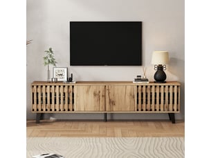 Meuble tv coloris naturel 180 cm <strong></strong>  <strong></strong>