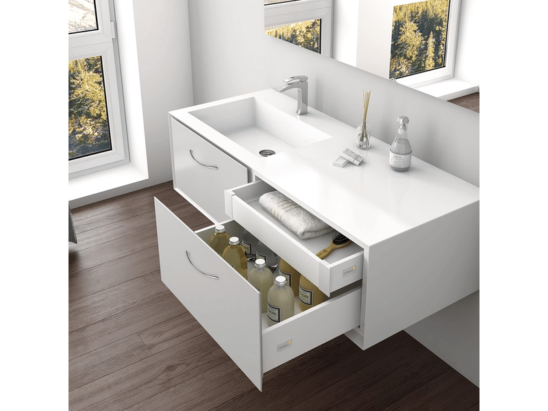  Jeu de 2 poignées pour meubles - boutons de tiroir avec vis - l165mm, distance entre axes 128mm - zamak - aluminium peint - pour commode et armoire  - Conforama D
