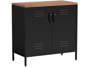 Buffet 2 porte(s)  0 tiroir(s) <strong>FLORAGRACE</strong> <strong></strong> - 80 cm coloris noir 